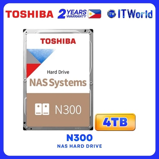 [TOSHIBA NAS N300 4TB] Toshiba N300 3.5-inch 7200RPM 512MB Cache SATA NAS Hard Drive - 4TB