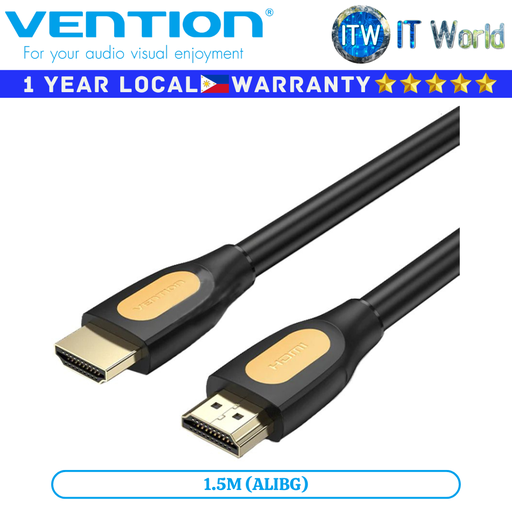 [ALIBG 1.5M] Itw | Vention Cable ALIB HDMI-A Male to Male 4K HD Cable PVC Type (1.5M | 3M)