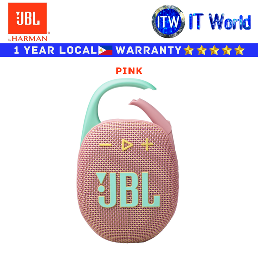 [JBL CLIP 5 PINK] JBL Harman Bluetooth Speaker Clip 5 Portable (Pink)