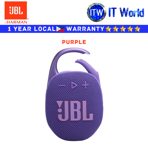 [JBL CLIP 5 PURPLE] JBL Harman Bluetooth Speaker Clip 5 Portable (Purple)