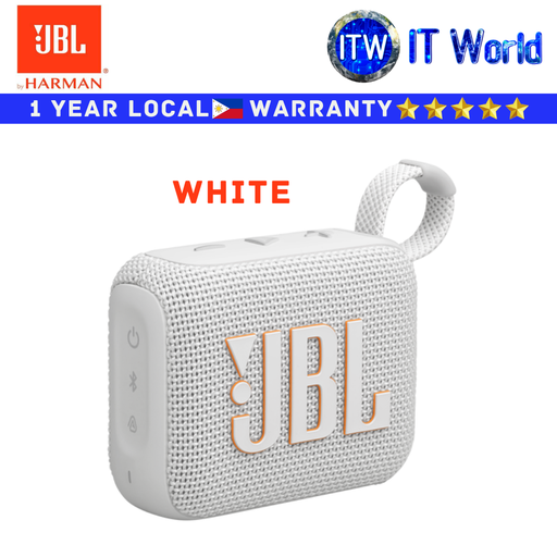 [JBL GO 4 WHITE] JBL Harman Bluetooth Speaker Go 4 Ultra-Portable (White)