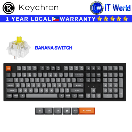[K10M - H4] Keychron Wireless Mechanical Keyboard K10 Max QMK RGB Backlight (Banana Switch)