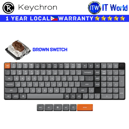 [K17M - H3] Keychron Wireless Mechanical Keyboard K17 Max QMK Black RGB Backlight (Brown Switch)