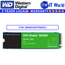 Western Digital WD Green SN350 1TB NVMe Gen3 PCIe, QLC, M.2 2280, Internal SSD