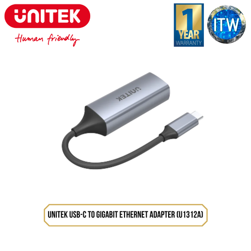 [U1312A] Unitek USB-C to Gigabit Ethernet Adapter (U1312A)