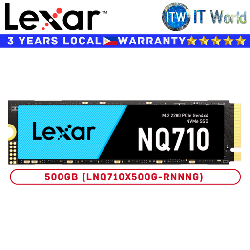 [LNQ710X500G-RNNNG] Lexar 500GB NVME SSD M 2 NVME SSD NQ710 M.2 2280 PCIe Gen4x4 Internal (LNQ710X500G-RNNNG)