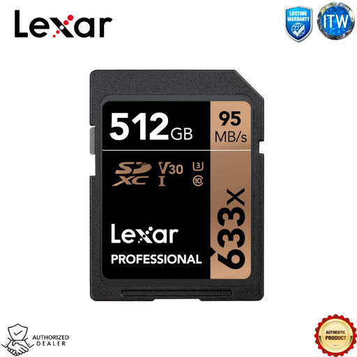 [512GB-LSD512CBAP633] Lexar Professional 633x SDHC/SDXC UHS-I Memory Card (512GB)