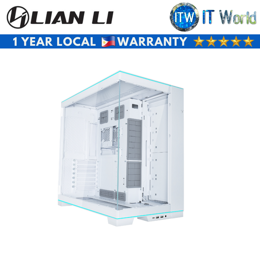 [O11DERGBW.00  O11D Evo RGB White] Lian Li 011 Dynamic EVO RGB ATX Tempered Glass PC Case (White | Black) (White)
