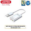 Unitek 20cm USB 2.0 External Sound Card Adapter  for Stereo Audio (Y-247A)
