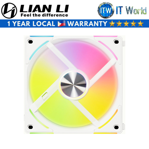 [UF-AL120V2-1W] Lian Li Uni Fan AL120 V2 RGB Revolutionized Daisy-Chain Single Fan (White)