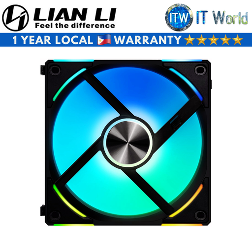[UF-AL140V2-1B] Lian Li Uni Fan AL140 V2 140mm Fluid Dynamic Bearing Single Fan (Black | White)