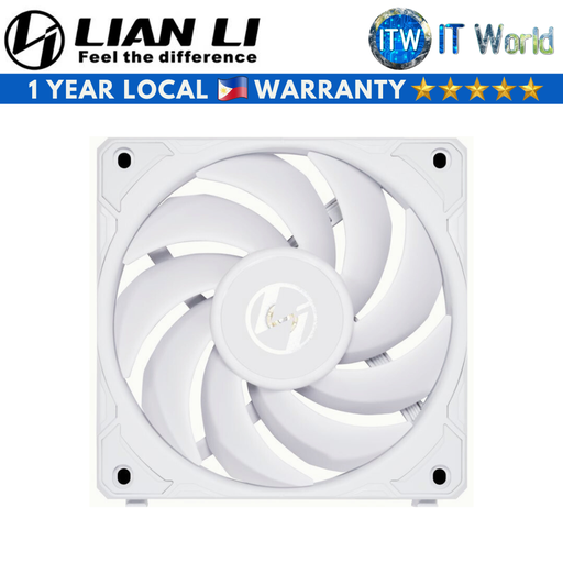 [P28120-1W White] Lian Li Uni Fan P28 120mm Fluid Dynamic Bearing Single Fan (Black | White)