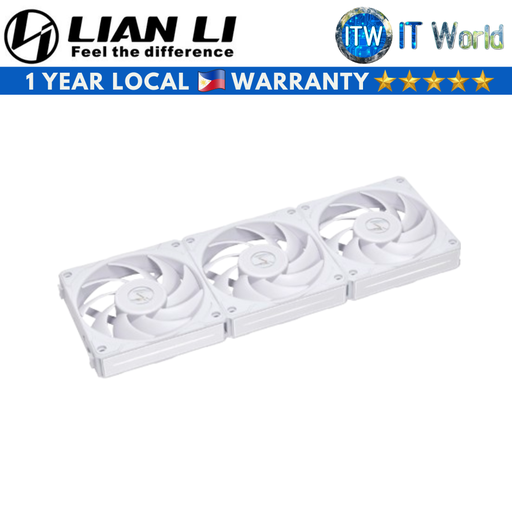 [P28120-3W White] Lian Li Uni Fan P28 3x120mm Fluid Dynamic Bearing Triple Fan Pack (Black | White)