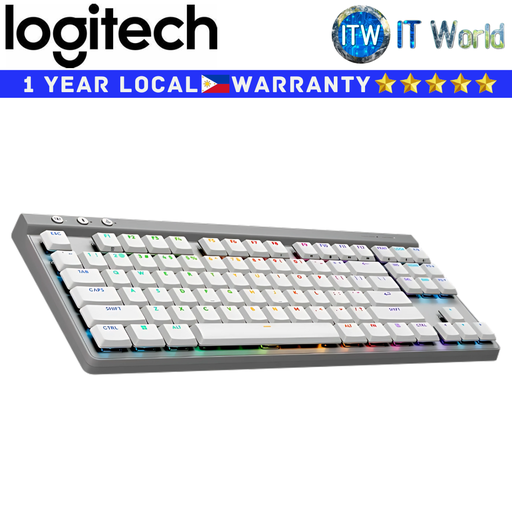 [G515 WHITE] Logitech Wireless Gaming Keyboard G515 Lightspeed TKL Lowprofile Lightsync RGB (White)