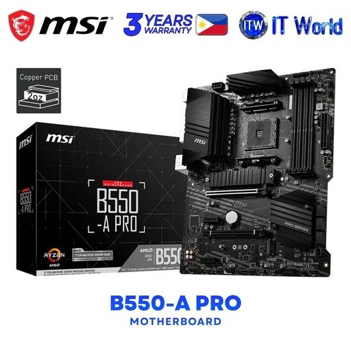 [MSI B550-A PRO] MSI B550-A Pro ATX AM4 DDR4 AMD B550 Chipset Motherboard 