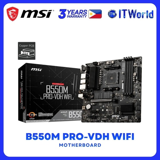 [MSI B550M Pro VDH Wifi] MSI B550M Pro-VDH Wifi micro-ATX AM4 DDR4 Motherboard