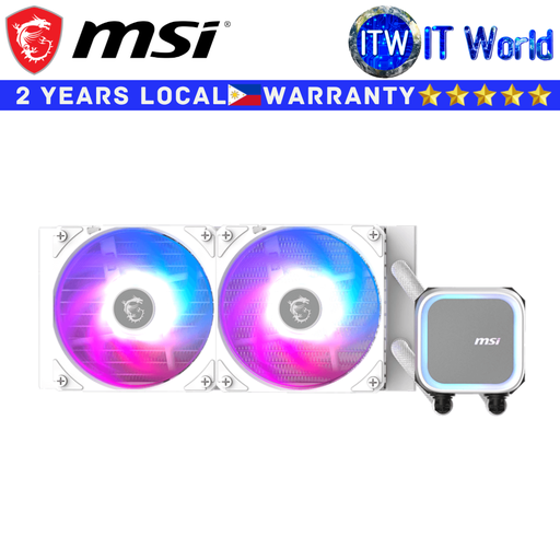 [MAG CORELIQUID A13 240 WHITE] MSI CPU Cooler Fan MAG Coreliquid A13 240 Rifle Bearing (White)