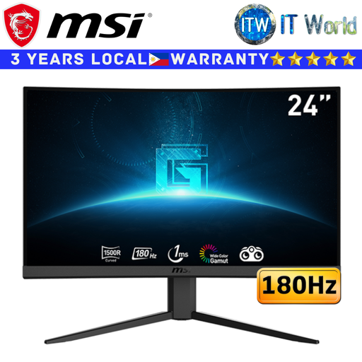 [G24C4 E2] MSI Curved Gaming Monitor G24C4 E2 23.6" 1920x1080 FHD / 180Hz / VA / 1ms MPRT Adaptive sync