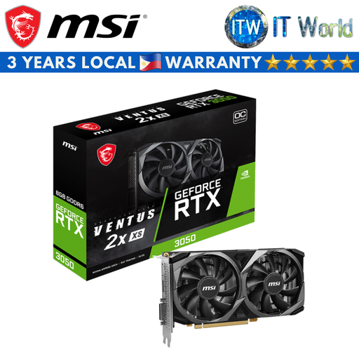 [RTX 3050 VENTUS 2X XS 8G OC] MSI GeForce RTX 3050 Ventus 2X XS 8GB GDDR6 OC Graphic Card