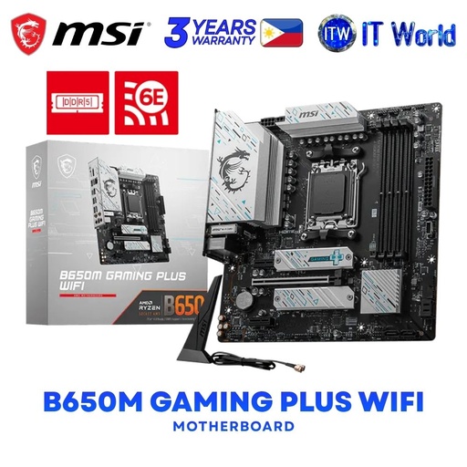 [B650M GAMING PLUS WIFI] MSI B650M Gaming Plus Wifi micro-ATX AM5 DDR5 AMD B650 Chipset Motherboard