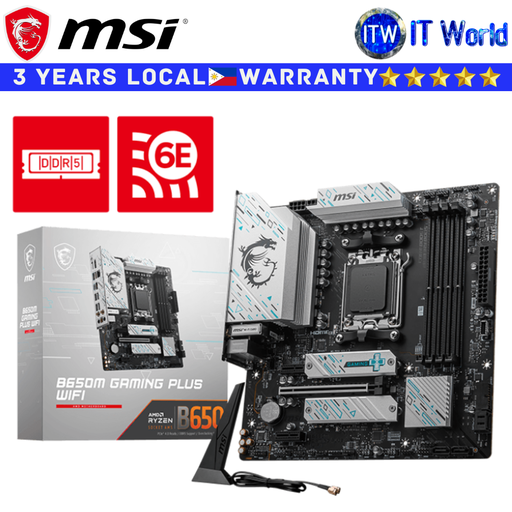 [B650M GAMING PLUS WIFI] MSI Motherboard B650M Gaming Plus Wifi mATX AM5 DDR5