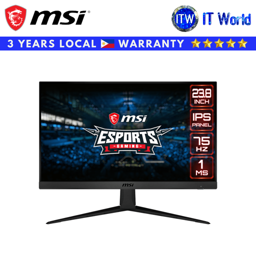 [G241V E2] MSI Optix Gaming Monitor G241V E2 23.8" IPS 75Hz -1920 x 1080 Full HD, 1ms, Free Sync (G241V E2)