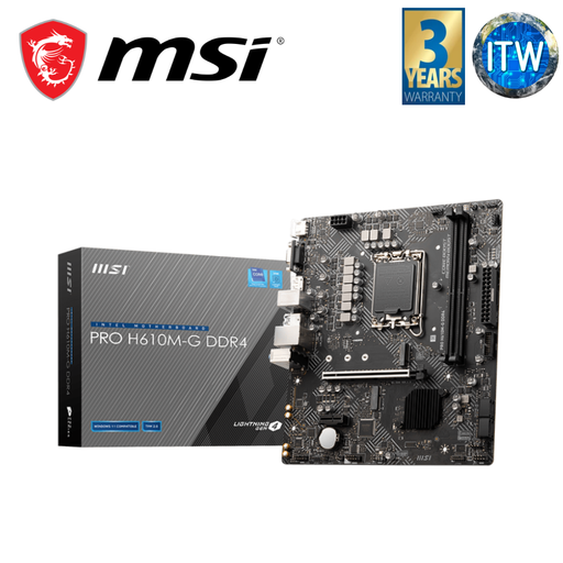 [H610M-G Pro] MSI Pro H610M-G microATX LGA1700 DDR4 Motherboard