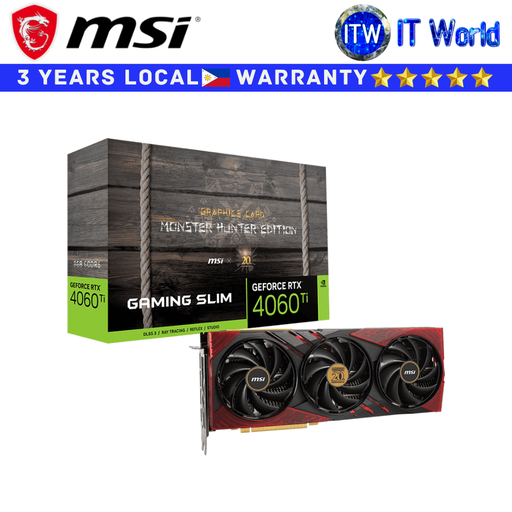 [RTX 4060 TI 8G X GC3 Monster Hunter Edition] MSI RTX 4060 Ti 8GB GDDR6 Gaming Slim Monster Hunter Geforce Graphic Card with Controller