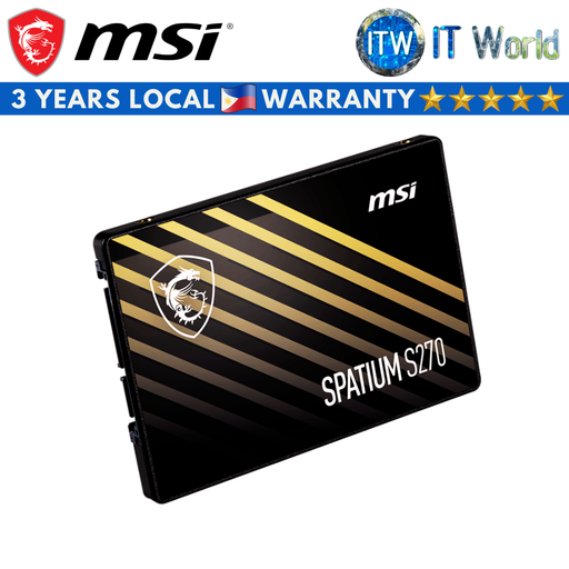 [MSI Spatium S270 480GB] MSI Spatium S270 SATA 2.5" 480GB 3D NAND Internal Solid-State Drive