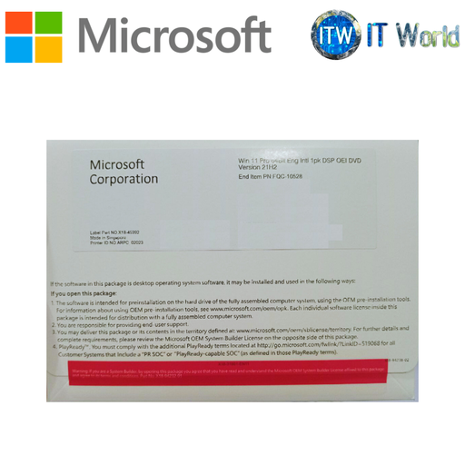 [24H2] Microsoft Windows 11 Pro 64-bit English DSP OEM Operating System (FQC-10528)