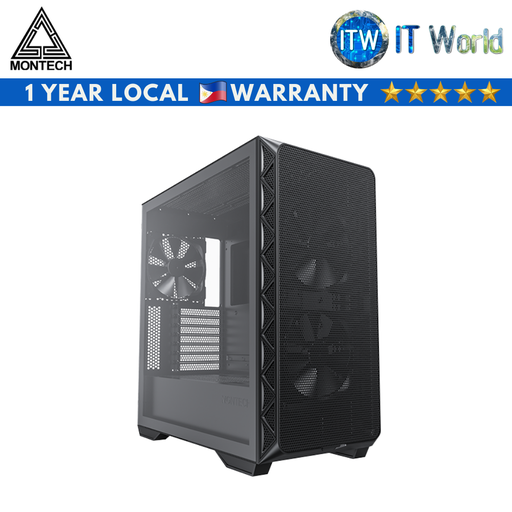 [Air 903 Base Black] Montech Air 903 Base E-ATX Mid Tower PC Case (Black)
