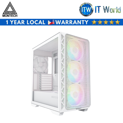 [Air 903 Max White] Montech Air Max E-ATX Mid Tower PC Case (Black | White) (White)