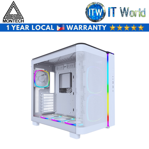 [king 95 Pro White] Montech Computer PC Case King 95 Pro White Middle Tower Tempered Glass Case