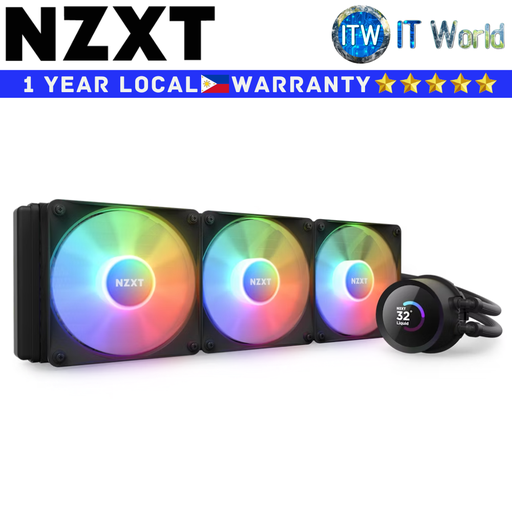 [RL-KR360-B1 - Kraken 360 RGB Black] NZXT CPU Cooler Fan Kraken 360 RGB 360mm AIO Liquid Cooler with LCD Display (Black)