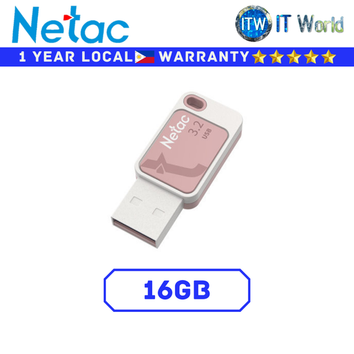 [UA31 16GB WARMCHERRY] Netac USB Flash Drive UA31 Warm Cherry USB 2.0 16GB