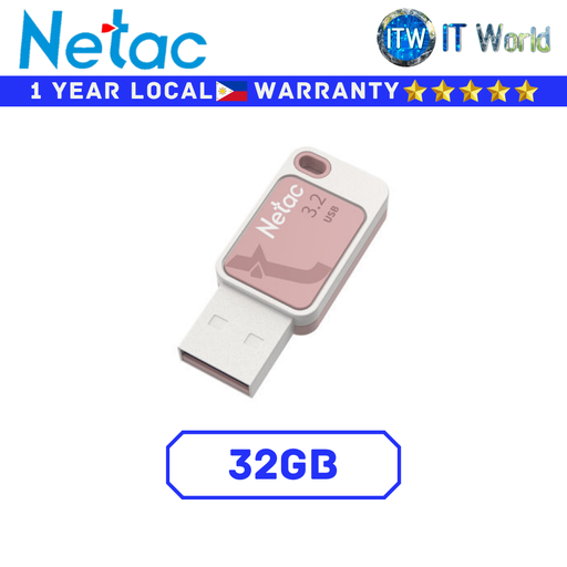 [UA31 32GB WARMCHERRY] Netac USB Flash Drive UA31 Warm Cherry USB 2.0 32GB