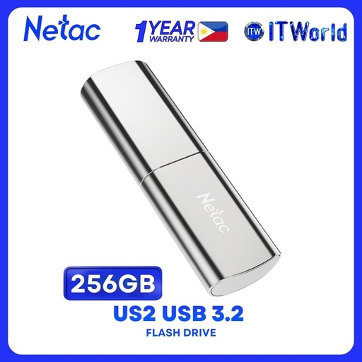 [US2 256GB 3.2] Netac US2 256GB USB 3.2 Gen 2 Interface Speed up to 500MB/s write, read up to 550MB/s Flash Drive