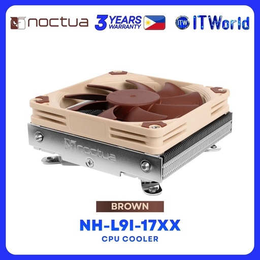 [NH-L9i-17xx (Brown)] Noctua NH-L9i-17xx 37mm Low-Profile CPU Cooler for Intel LGA1851/1700 - Brown