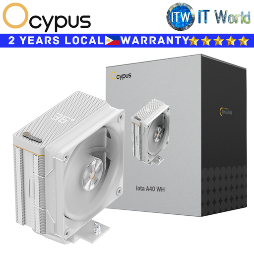 [IOTA-A40-WH1NNWD00X-GL] Ocypus CPU Cooler Fan Iota A40 120mm High-Performance Fluid Dynamic Bearing (White)