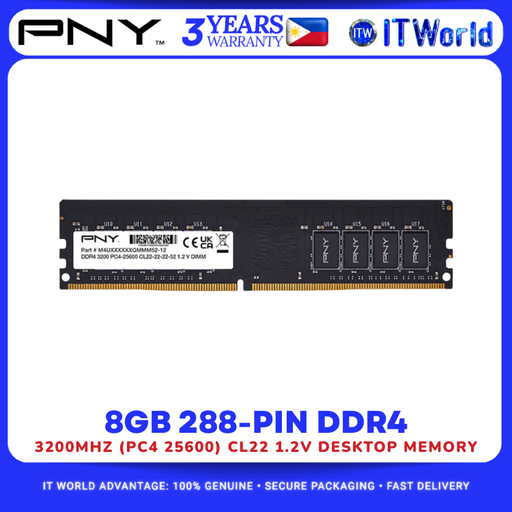 [MD8GSD4320016-TB] PNY MD8GSD4320016-TB DDR4 RAM 8GB Single Module 3200MHz Desktop Memory
