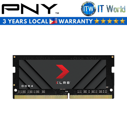 [MN8GSD43200XR-RB] PNY XLR8 8GB DDR4-3200MHz CL22 SODIMM Memory (MN8GSD43200XR-RB)
