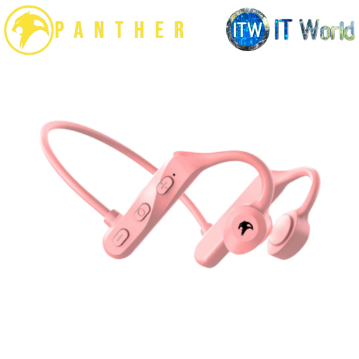 [panther earphones P] Panther Bone Conduction Earphones (Black/Pink) (Pink)