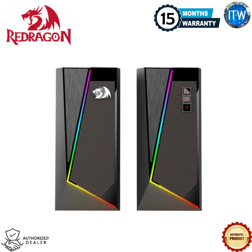 [GS520  ANVIL] Redragon GS520 Anvil RGB Desktop Speakers, 2.0 Channel PC Computer Stereo Speaker w/ 6 LED Modes