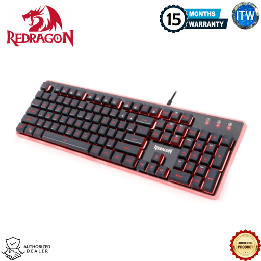 [K509RGB DYAUS] Redragon K509 DYAUS RGB Quiet Low Profile 7 Colors Backlit Mechanical Feel Gaming Keyboard