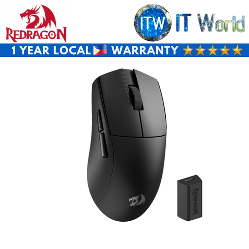 [REDRAGON M916- KING PRO 4K BLACK] Redragon M916 K1ng 4K Pro Ultra Light-Weight Wireless e-sport Gaming Mouse (Black | White | Pink) (Black)