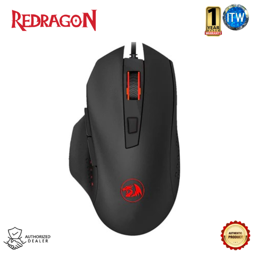 [M610 GAINER] Redragon Wired Gaming Mouse M610 Gainer Black USB 3200DPI USB LED Lightning for Windows/MAC PC