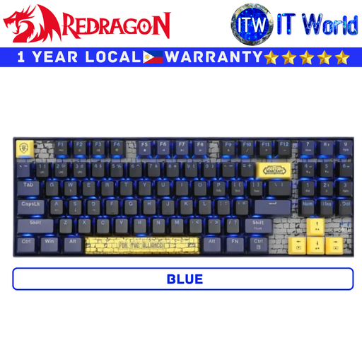 [YGM1 BLUE] Redragon Wired Mechanical Gaming Keyboard World of Warcraft YGM1 Horde Alliance (Blue)