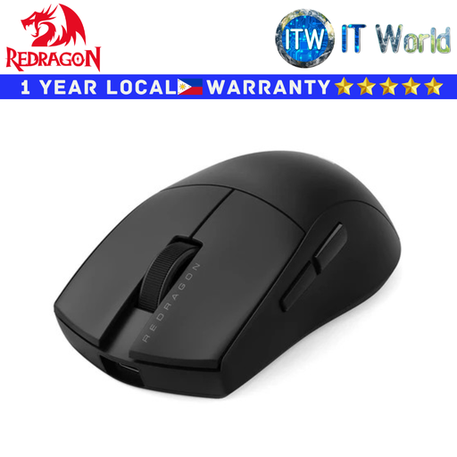 [M916-WL LITE BLACK] Redragon Wireless Gaming Mouse M916 K1ng Wireless Lite 2.4GHz Dual Mode (Black | White) (Black)