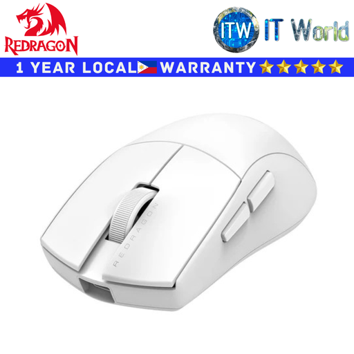 [M916-WL LITE WHITE] Redragon Wireless Gaming Mouse M916 K1ng Wireless Lite 2.4GHz Dual Mode (Black | White)(White)