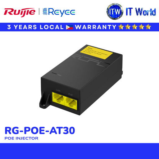 [RG-POE-AT30] Ruijie Reyee RG-POE-AT30 | 1-Port PoE Injector / 1000Base-T / 52V 31.2W | itw